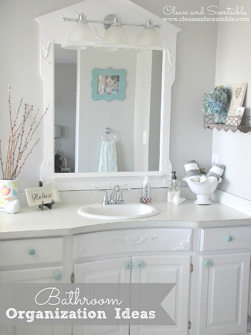 Bathroom Organization - March Household Organization Diet - Clean and  Scentsible