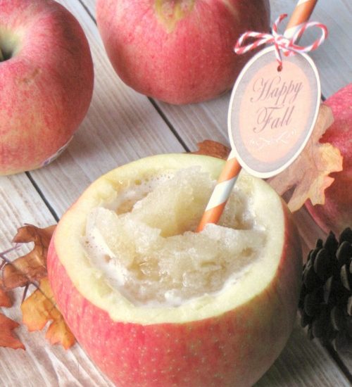 How to make the perfect Apple Cider {or apple juice} Slushie. // via Clean and Scentsible