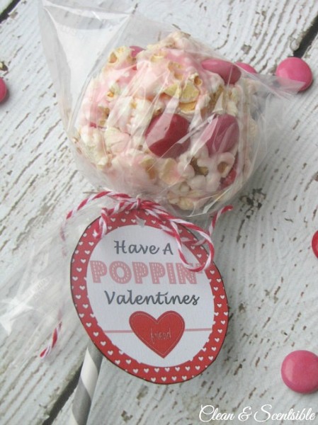 Popcorn Pops and Valentine's Day Printables - Clean and Scentsible