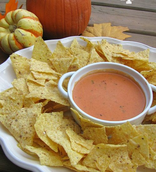 This pumpkin nacho cheese dip is a fall favorite! // cleanandscentsible.com