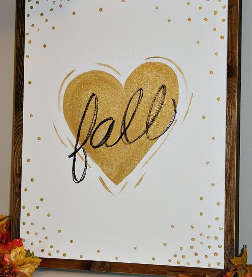 Fall Love Canvas - easy DIY tutorial. // cleanandscentsible.com