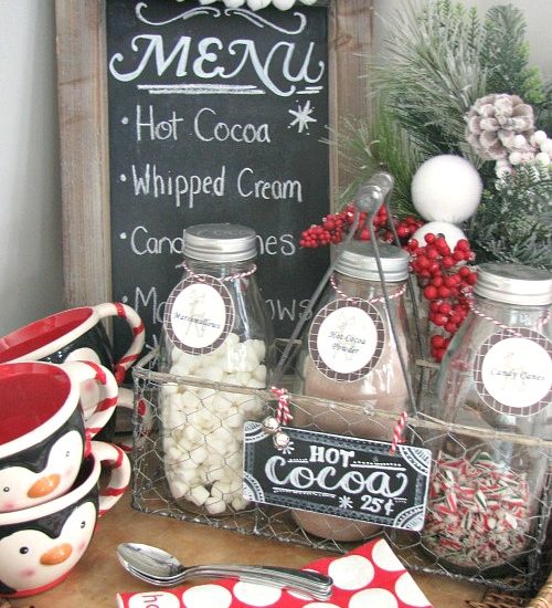 Candy Cane Hot Cocoa Bar.