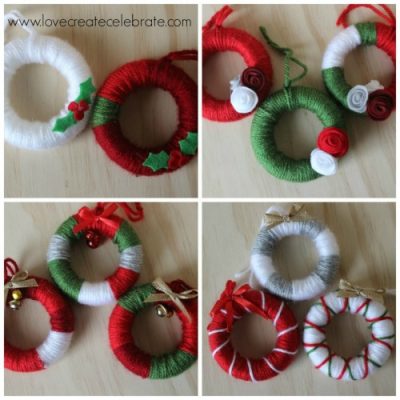 Yarn Wreath Party Favors - Clean and Scentsible