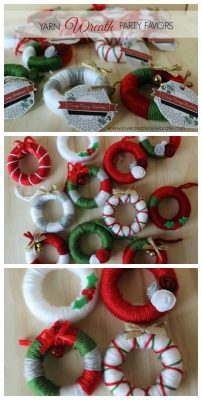 Yarn Wreath Party Favors - Clean and Scentsible