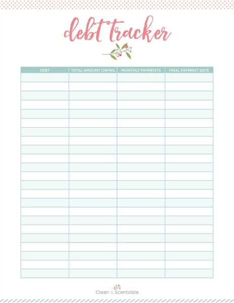 Family Binder Budgeting Printables - Clean and Scentsible