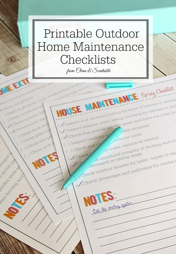 Free outdoor home and garden maintenance checklists.  Everything you need to keep up your  home's curb appeal and avoid costly repairs down the line!