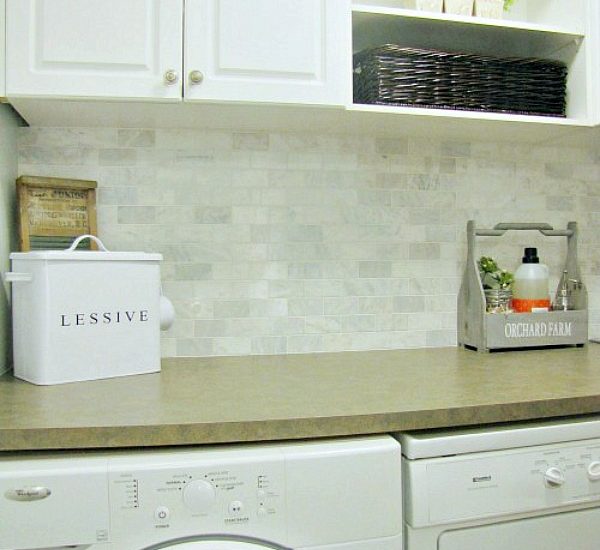 Lots of laundry room organization ideas.