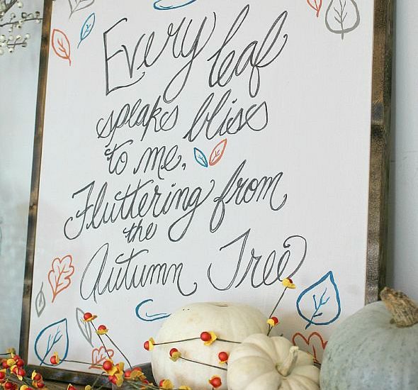 Rustic fall sign tutorial. I love this quote!