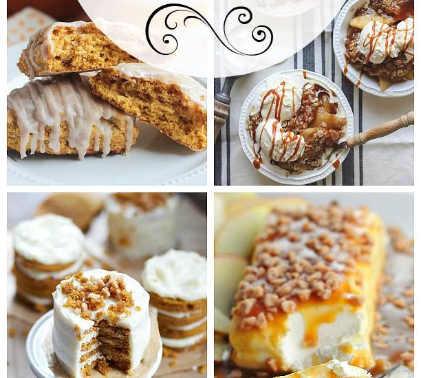 Delicious collection of fall treats and desserts! I love all of the flavors of fall!