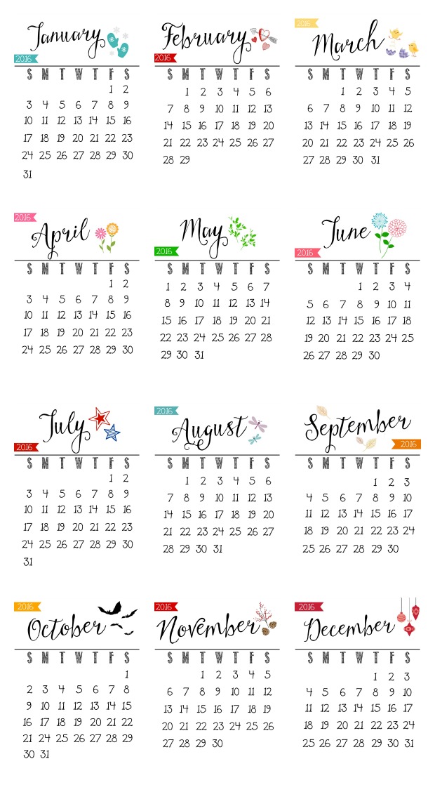 Free 16 Printable Calendar Clean And Scentsible