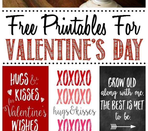 Great collection of free Valentine's Day printables and some cute ways to display them for some unique Valentine's Day decor.