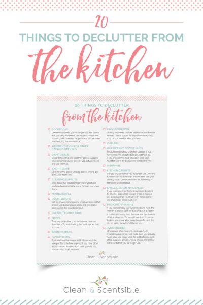 20 Things to Declutter from the Kitchen - Clean and Scentsible