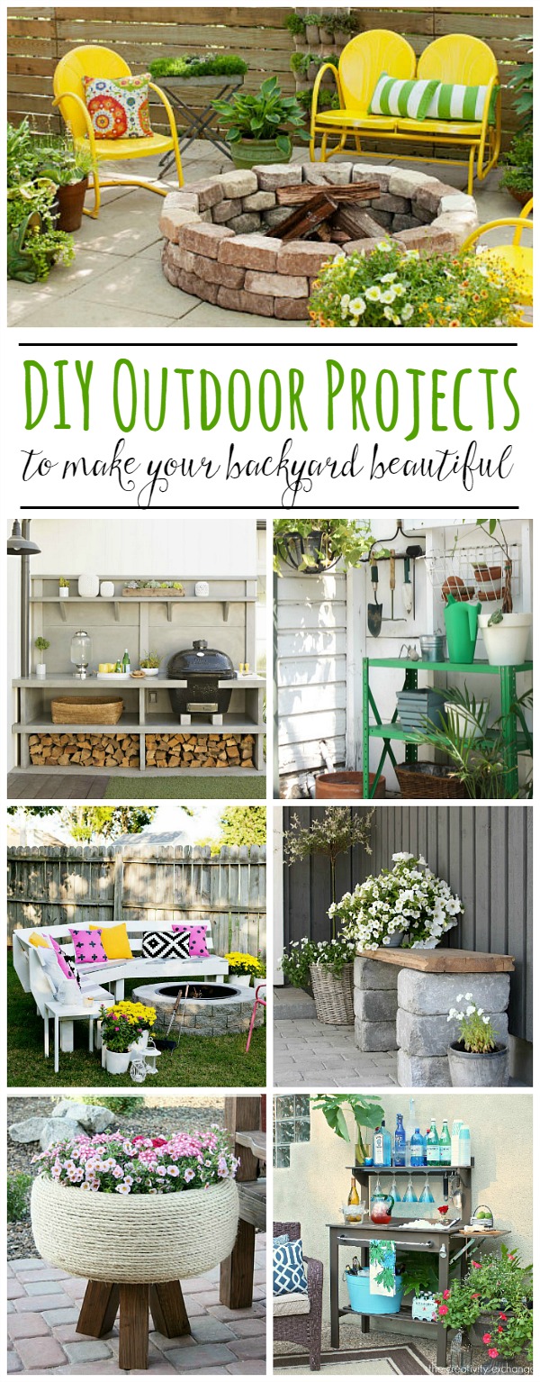 Awesome outdoor DIY ideas to increase your curb appeal and take your patio and backyard to the next level!