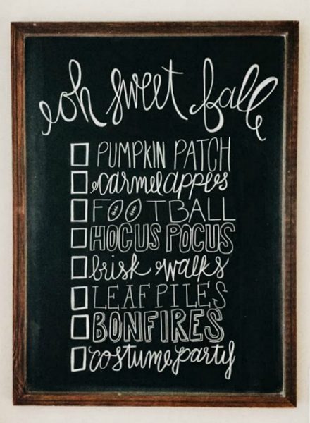 Fall Chalkboard Inspiration - Clean and Scentsible