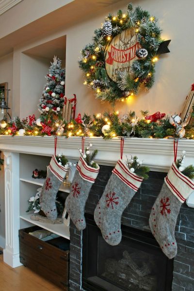 Christmas Mantel - Clean and Scentsible