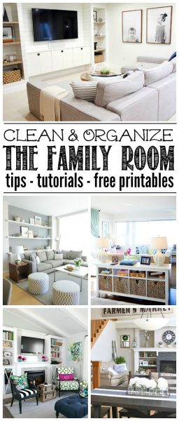 How to Organize the Family Room {November HOD} - Clean and Scentsible
