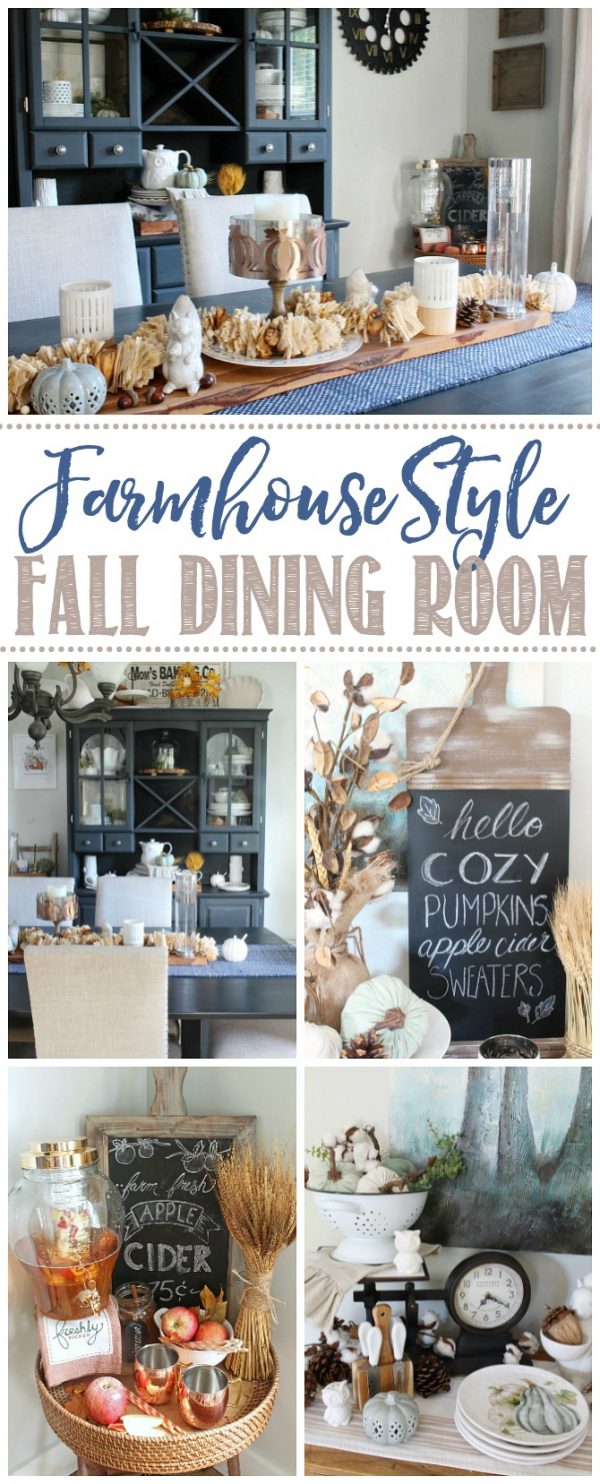 Farmhouse Fall Dining Room- Fall Home Tour - Clean and Scentsible