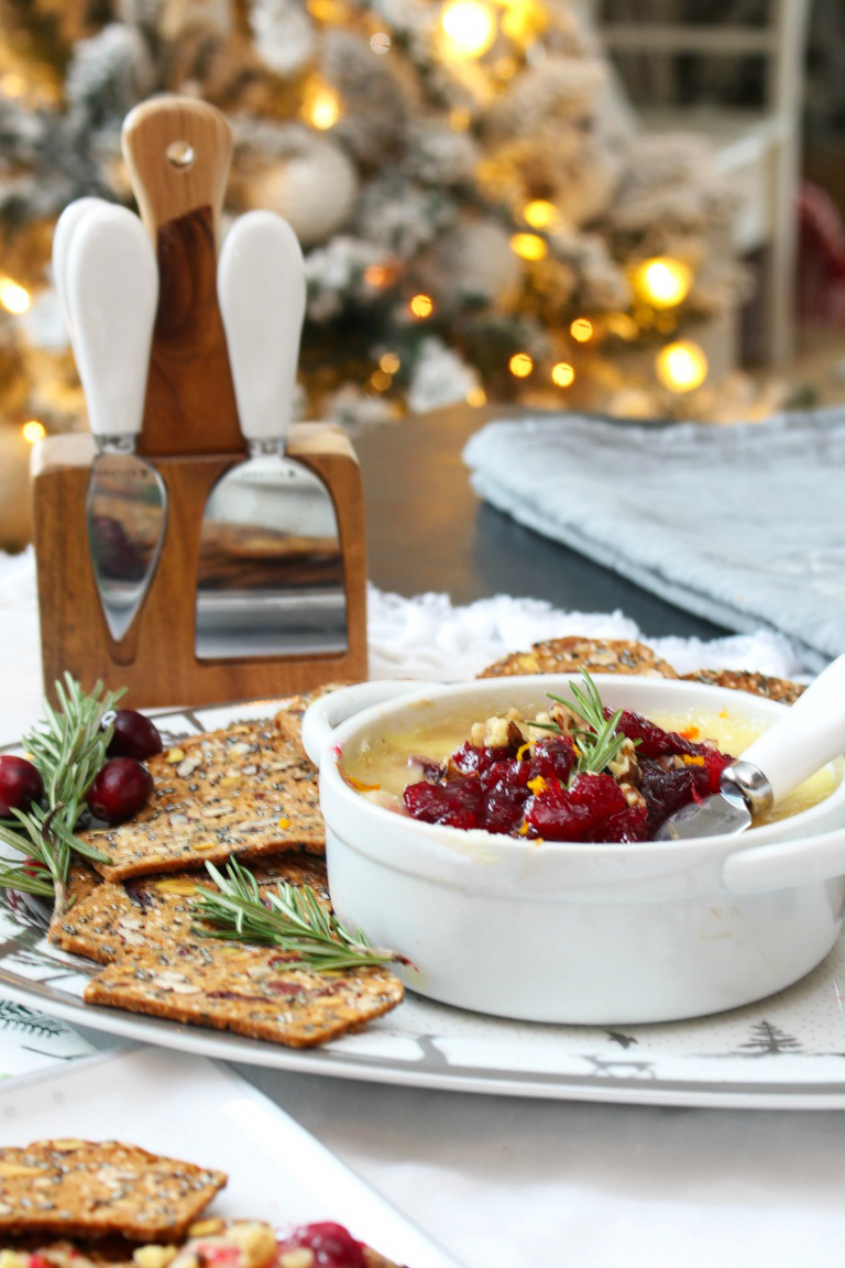 Cranberry Baked Brie Holiday Appetizer - Clean and Scentsible