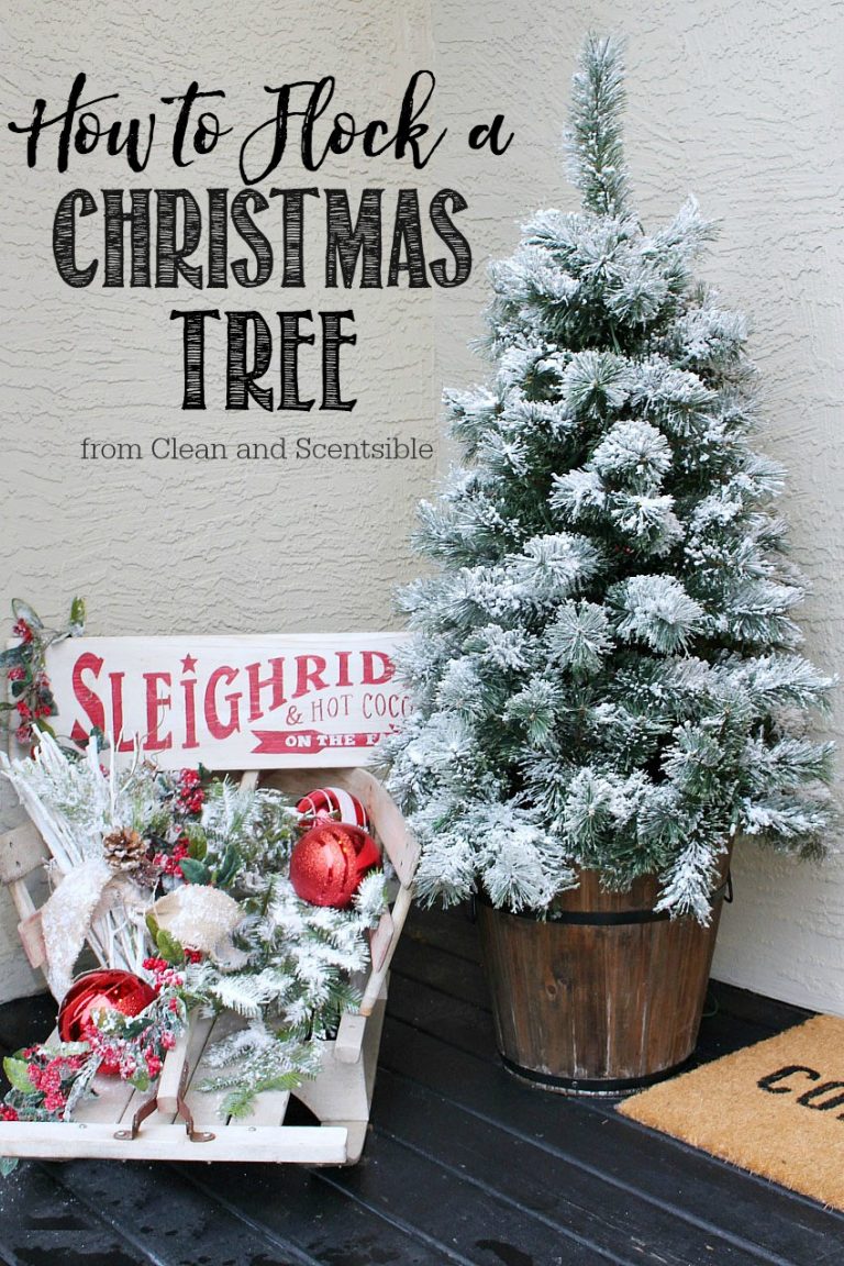 How to Flock a Christmas Tree {and other greenery!} - Clean and Scentsible