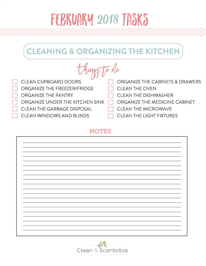 Everything you need to get your kitchen cleaned, decluttered, and organized. Kitchen tasks for The Household Organization Diet.