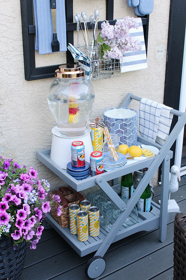 Summer Patio Outdoor Beverage Cart - Clean and Scentsible