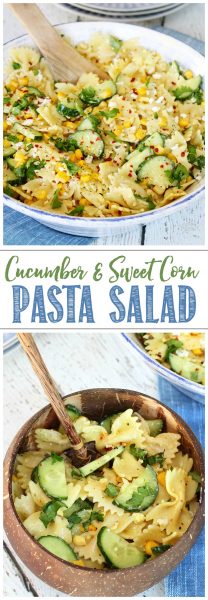 Cucumber And Sweet Corn Pasta Salad Recipe - Clean And Scentsible