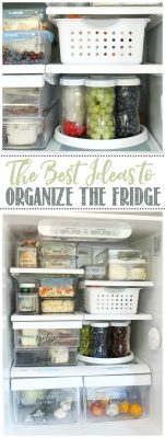 Fridge Organization Using Bins and Mason Jars - Clean and Scentsible