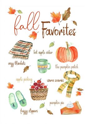 Fall Favorites Free Fall Printable - Clean and Scentsible