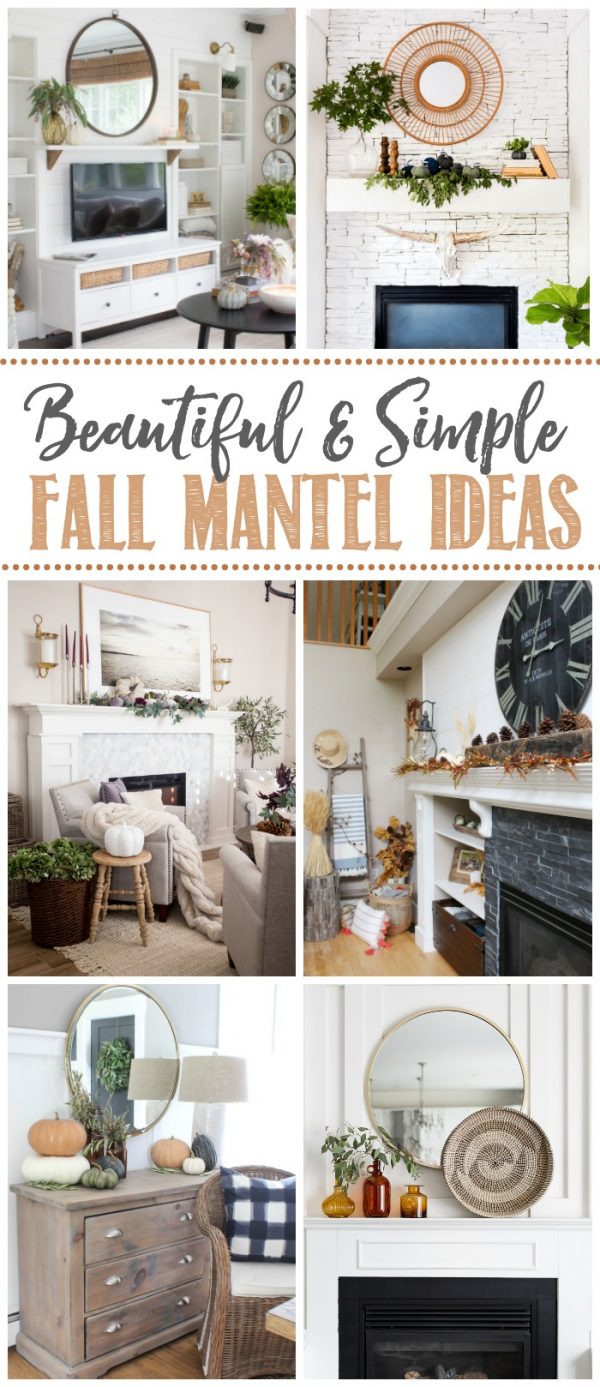 Fall Mantel Decor - Clean and Scentsible