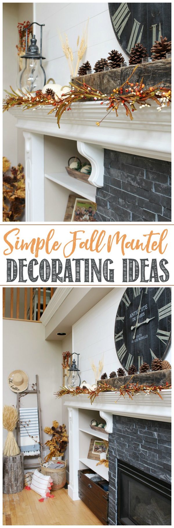 Fall Mantel Decor - Clean and Scentsible
