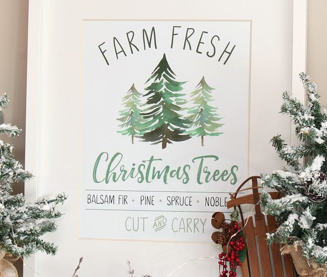 Farm Fresh Christmas Trees free Christmas printable.