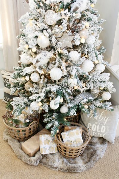 Farmhouse Christmas Dining Room Decorations - Red, Black, and White ...