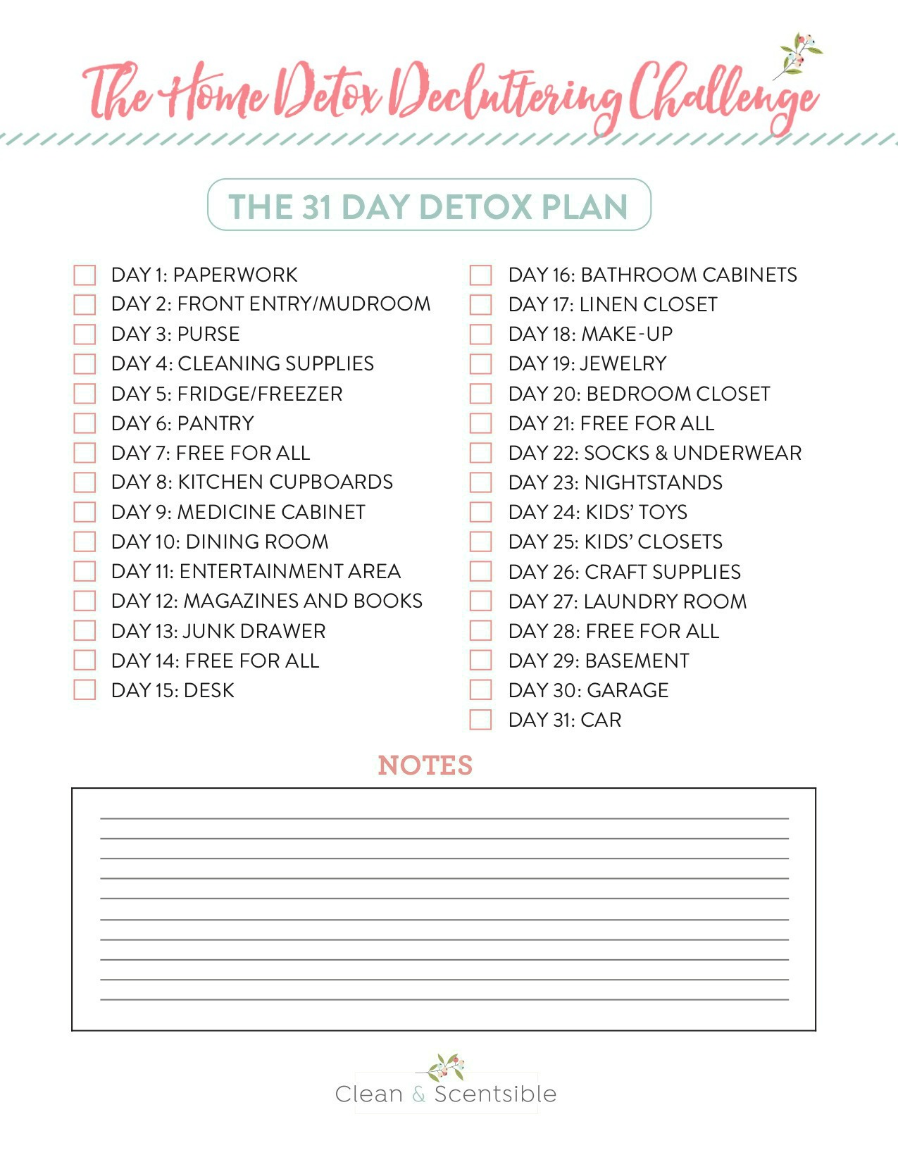 30 day house declutter challenge