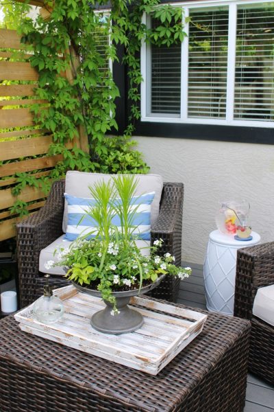 Outdoor Summer Planter Centerpiece - Clean and Scentsible