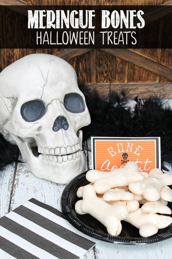 Meringue Bones Halloween Treats - Clean and Scentsible