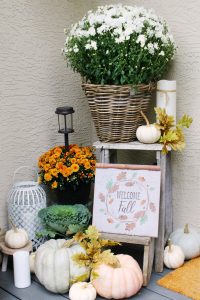 Farmhouse Style Fall Front Porch - Clean and Scentsible