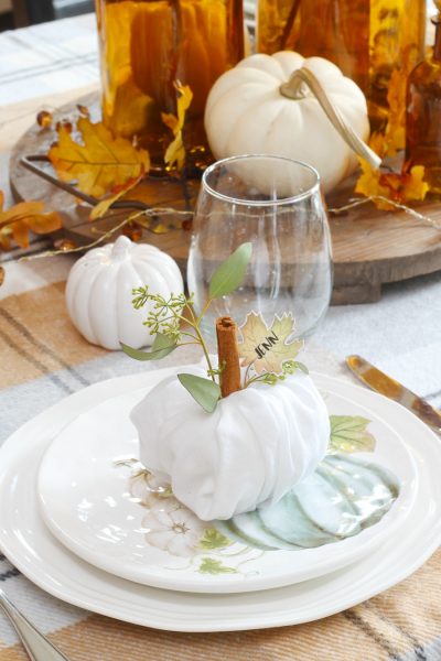 Thanksgiving Place Settings - Pumpkin Napkin Fold - Clean and Scentsible