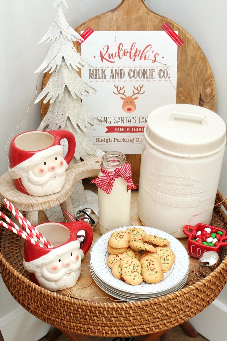 Milk and Cookie Bar with Christmas Printable - Clean and Scentsible