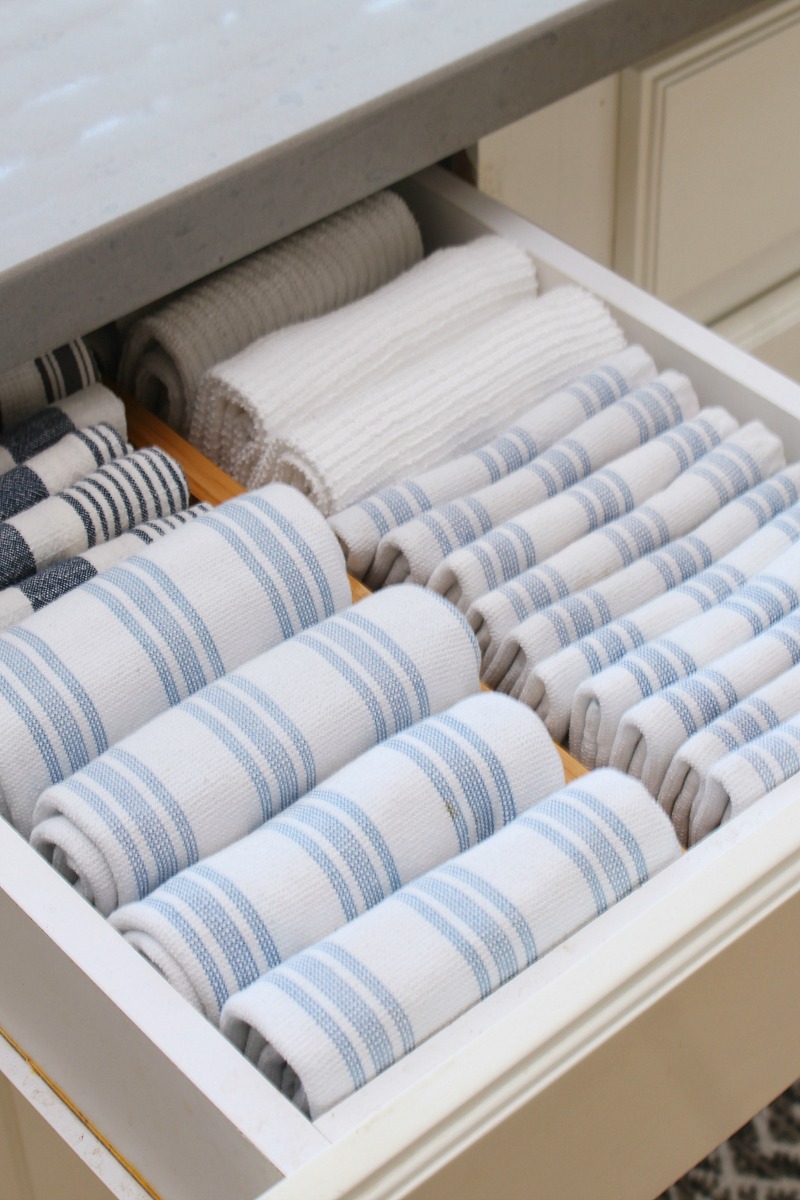 How To Declutter Kitchen Towels & Dish Cloths