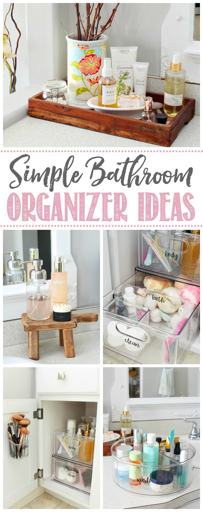 bathroom counter organization ideas