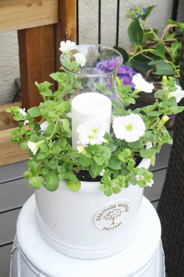 DIY Outdoor Planter Candle Holder - Clean and Scentsible