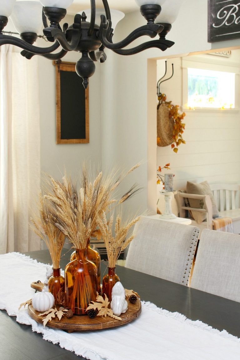 Neutral Fall Dining Room Decor - Clean and Scentsible