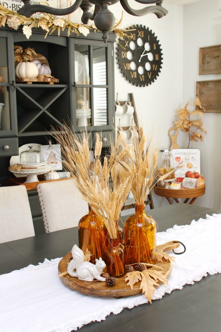 Simple Nature Inspired Fall Centerpiece - Clean and Scentsible