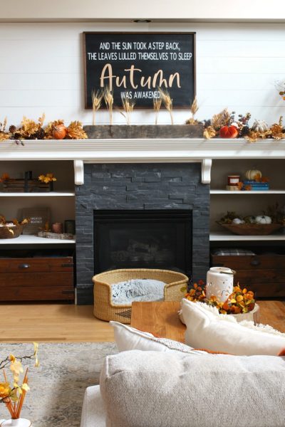 Fall Mantel Decor Ideas - Clean and Scentsible