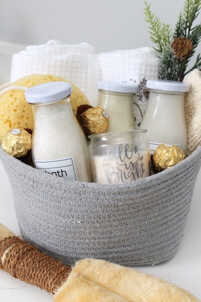 DIY Spa Gift Basket - Holiday Gifts with Cricut Joy - Clean and Scentsible