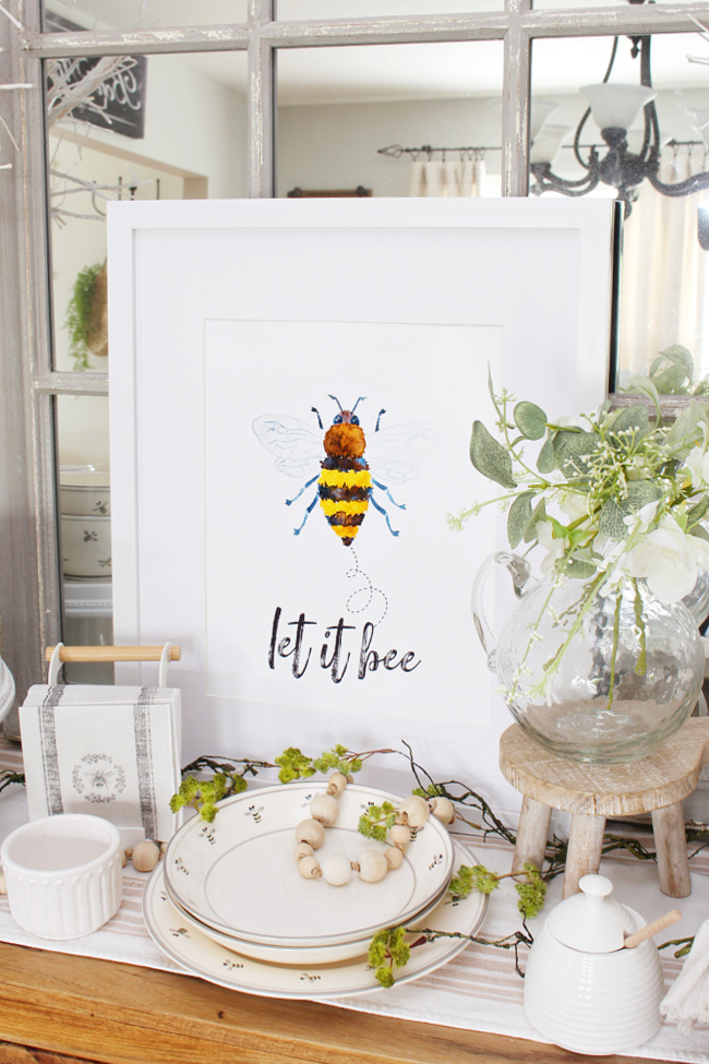 Bumble Bee Decor, Summer Table Decor, Kitchen Sign, Bee Nice Sign