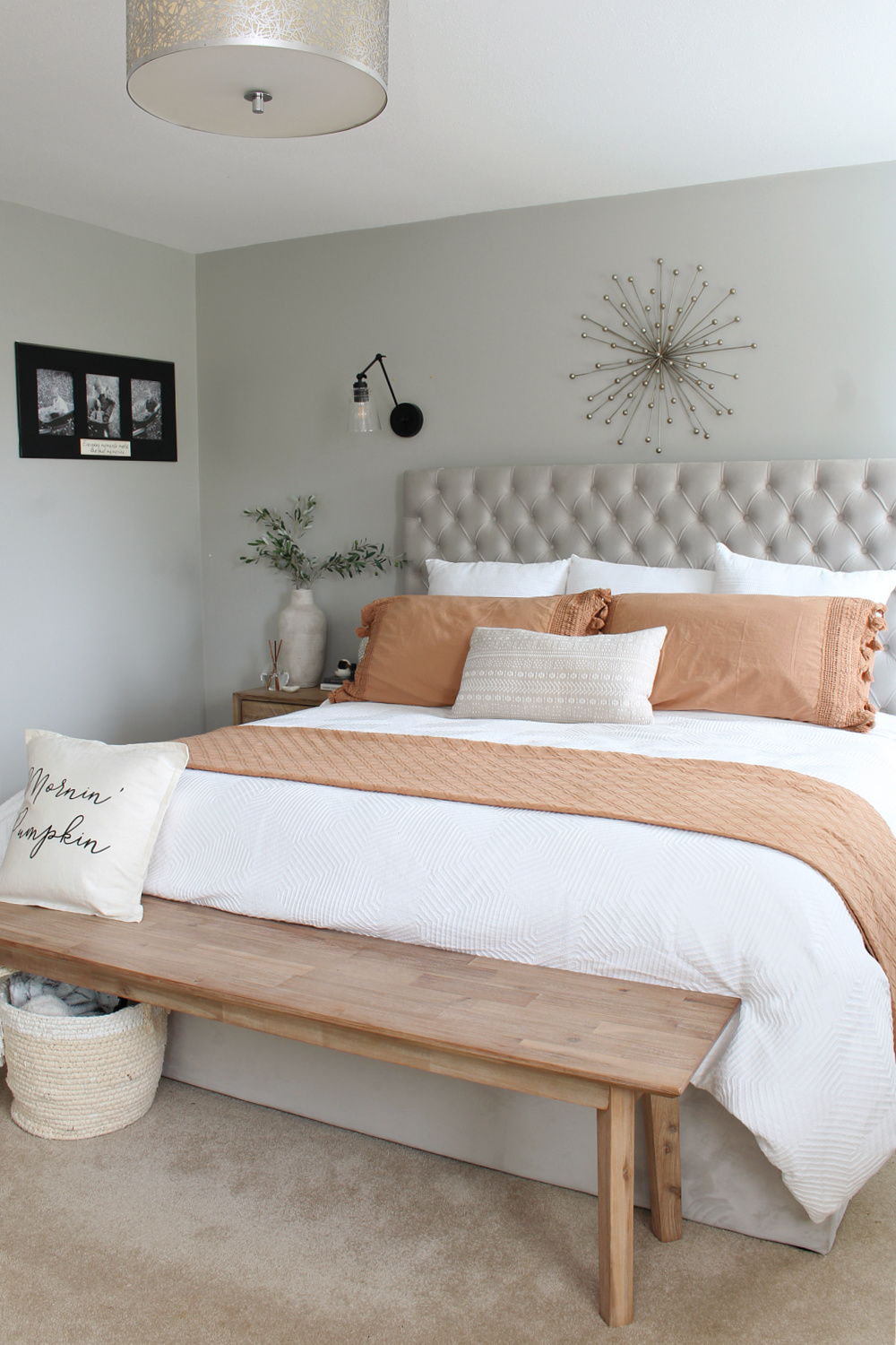 Cozy Fall Bedroom Decor - Clean and Scentsible