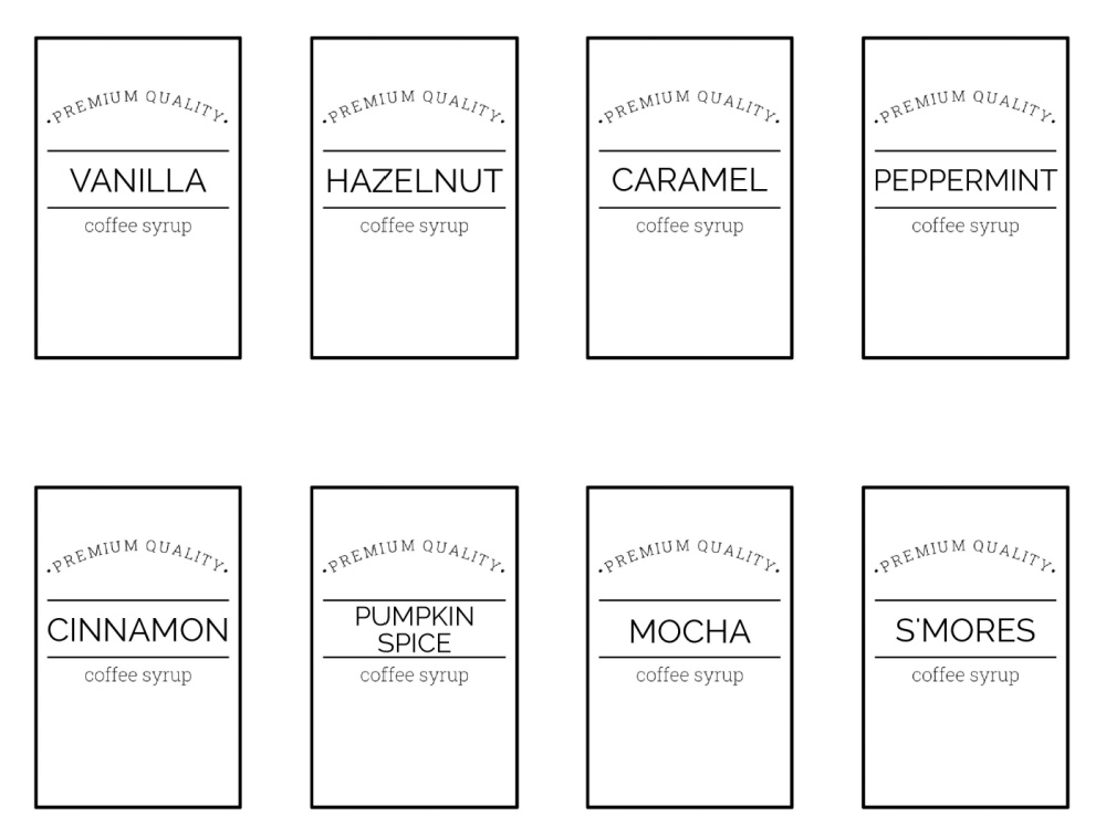 Free Printable Coffee Bar Labels Clean And Scentsible