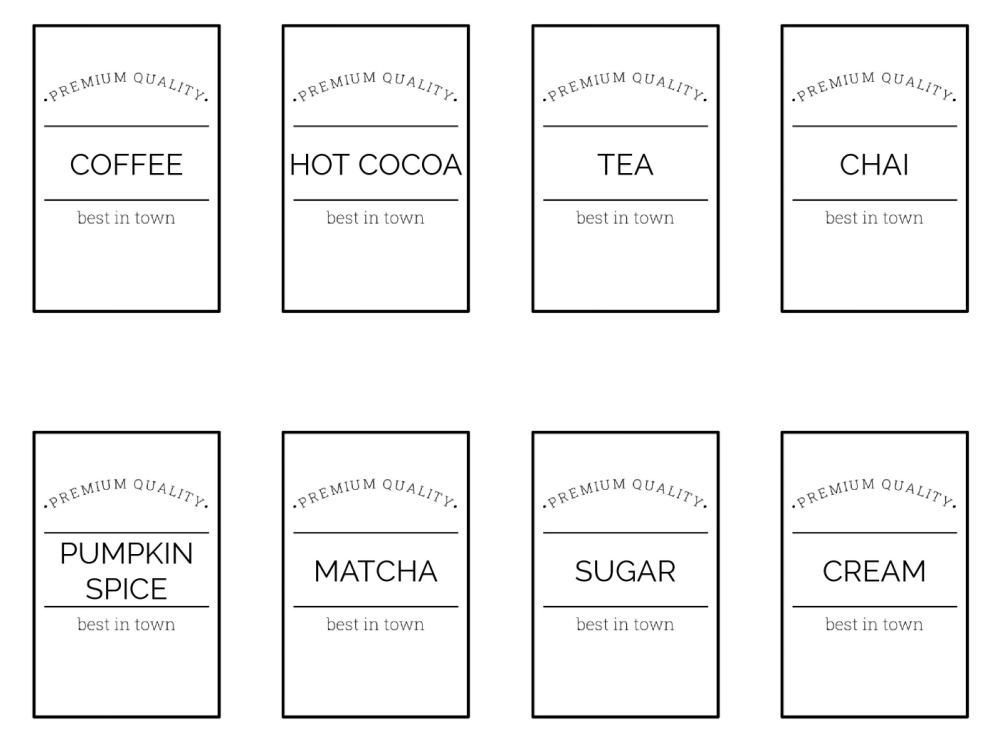 Free Printable Coffee Bar Labels Clean And Scentsible