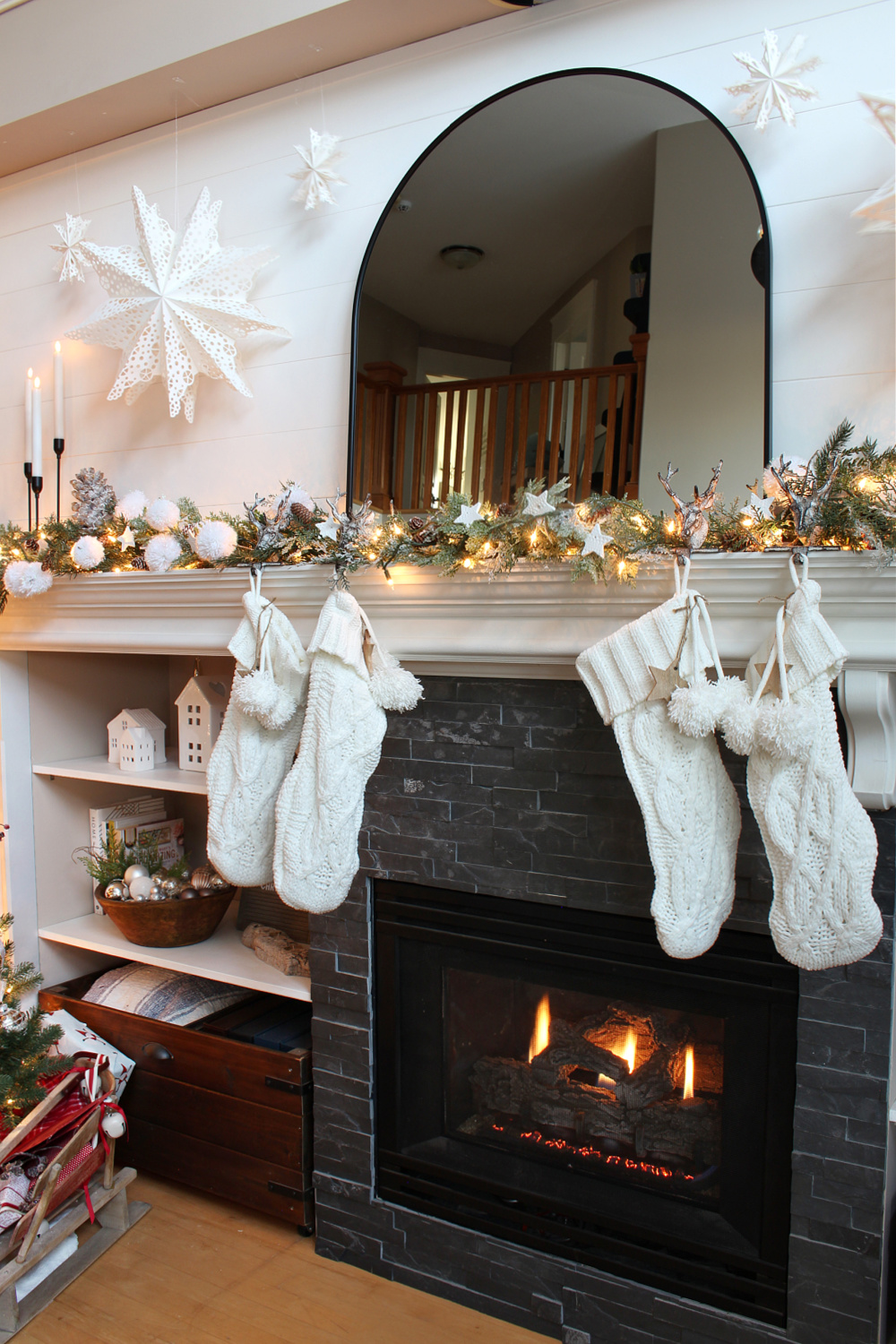 Winter Wonderland Christmas Mantel Ideas - Clean and Scentsible